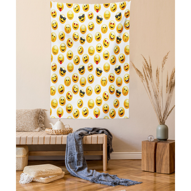 Smiley Faces Feelings Tapestry