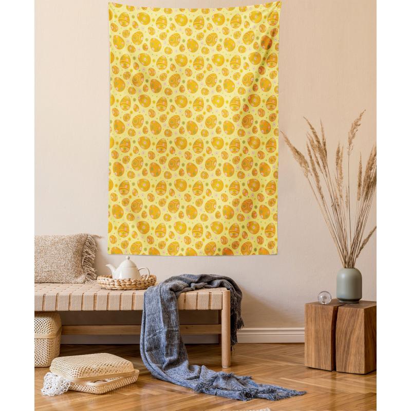 Cheerful Holiday Daisies Tapestry