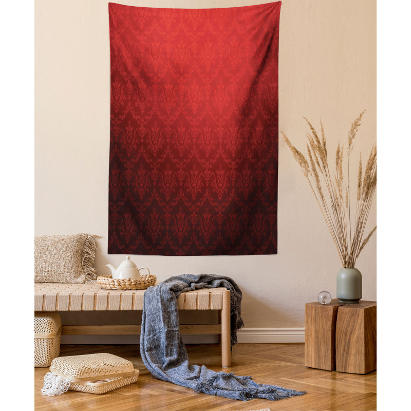 Vintage Floral Style Ombre Tapestry