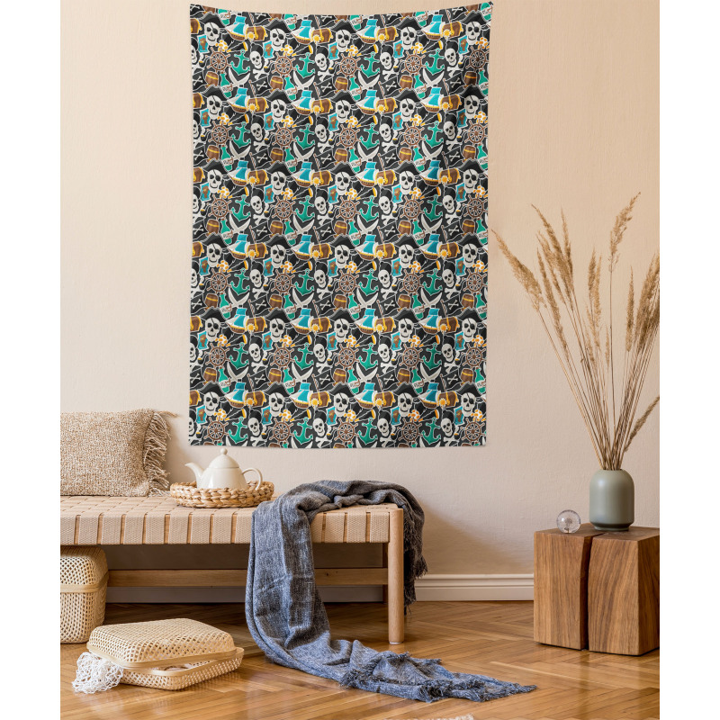 Colorful Objects Marine Tapestry