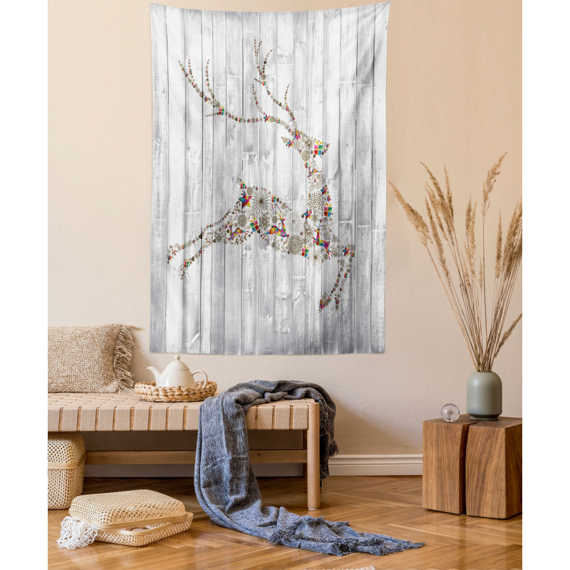 Xmas Animal Rustic Tapestry