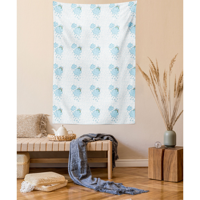 Blue Valentine Cloud Tapestry