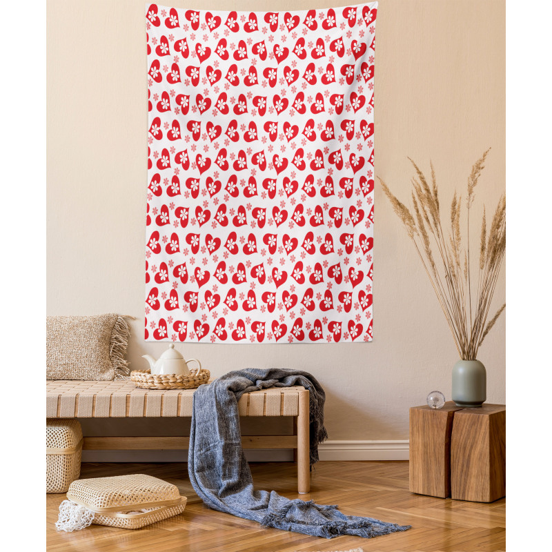 Flowers Valentines Day Tapestry