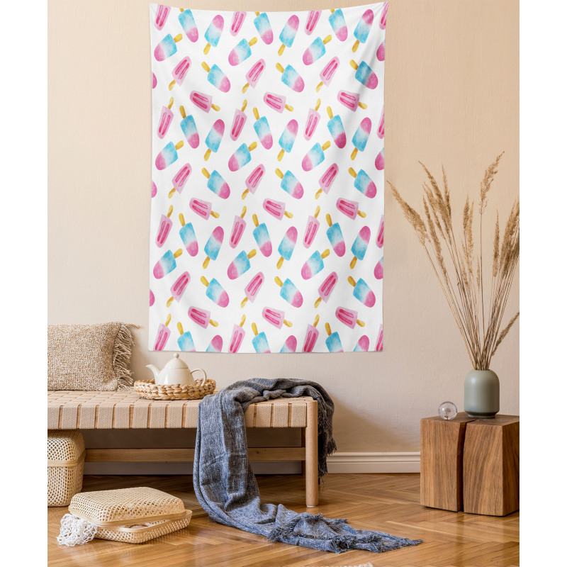 Watercolor Popsicles Tapestry
