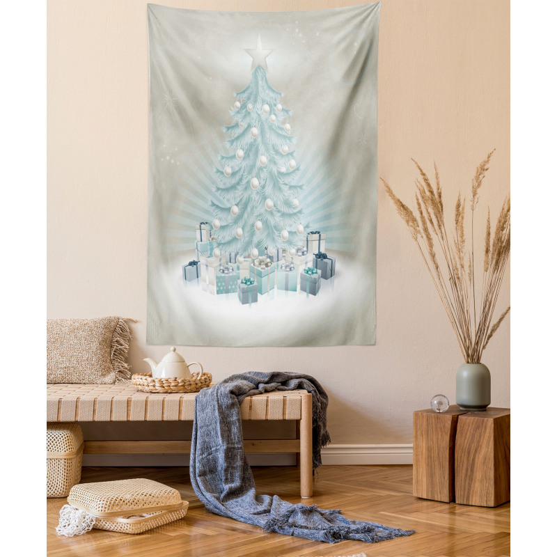 Xmas Tree Presents Tapestry