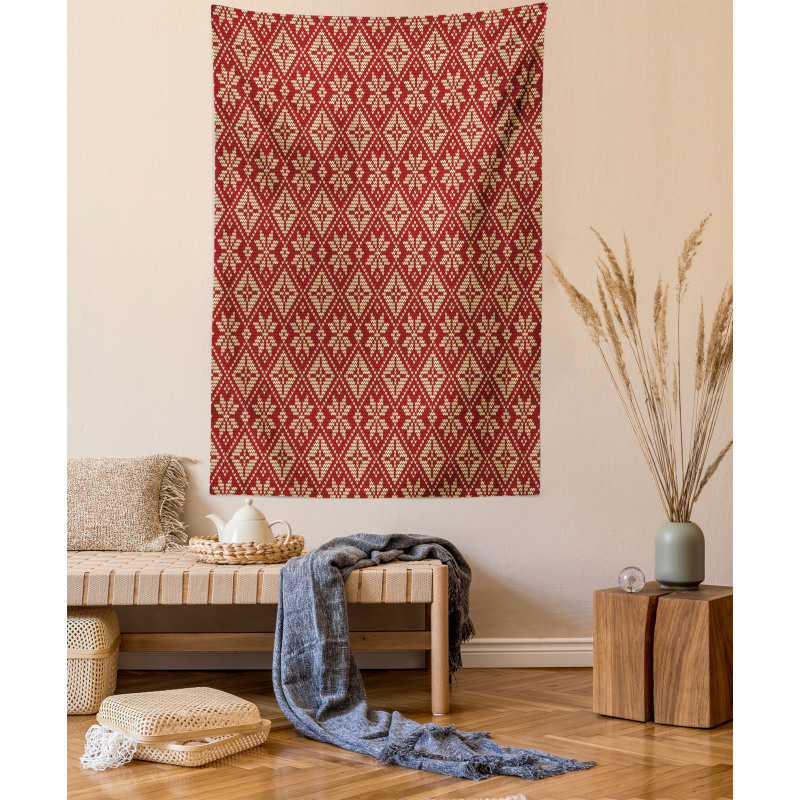 Bicolor Winter Design Tapestry