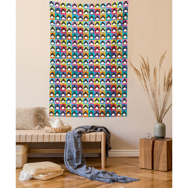 Colorful Frame Animals Tapestry