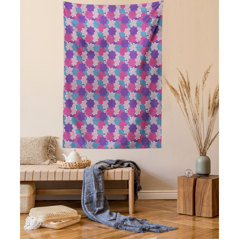 Tribal Flowers Tapestry