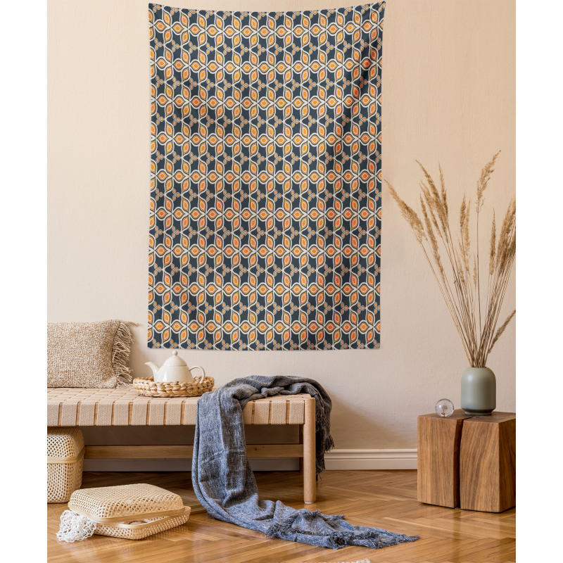 Retro Autumn Foliage Tapestry