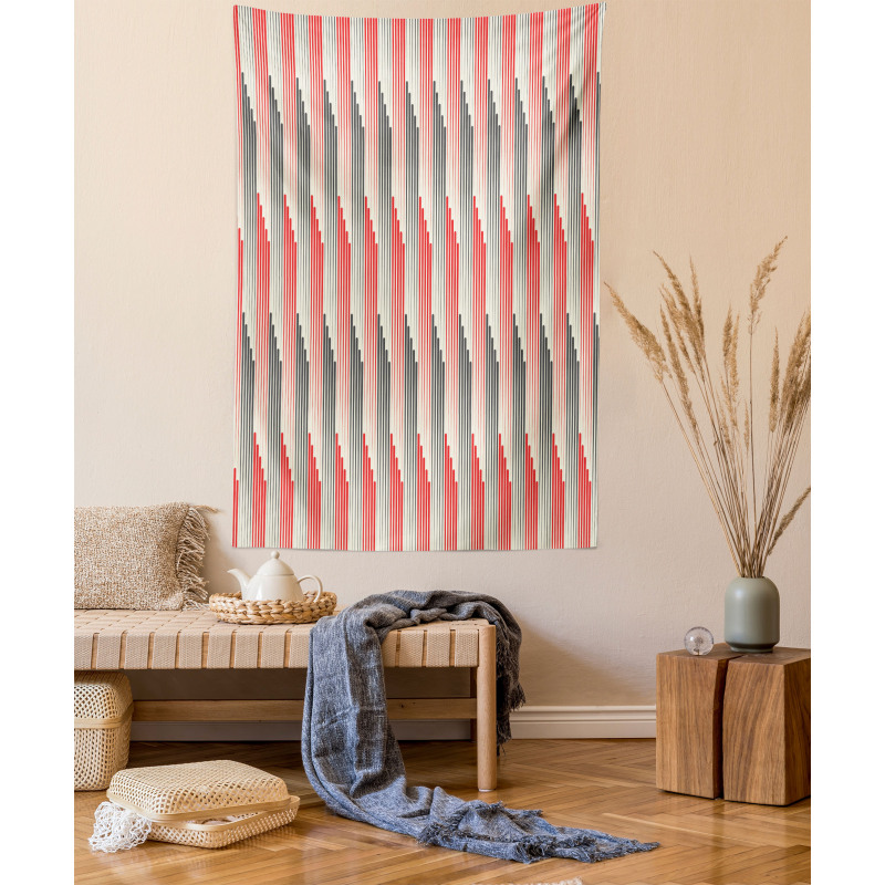 Retro Bicolor Striped Tapestry