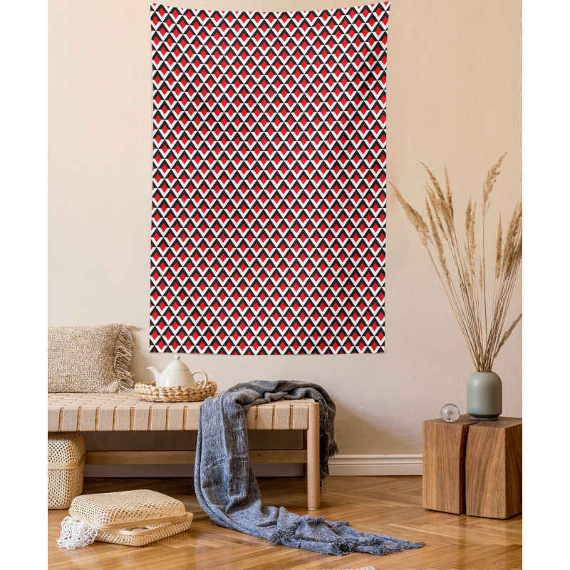 Vibrant Grid Tile Tapestry