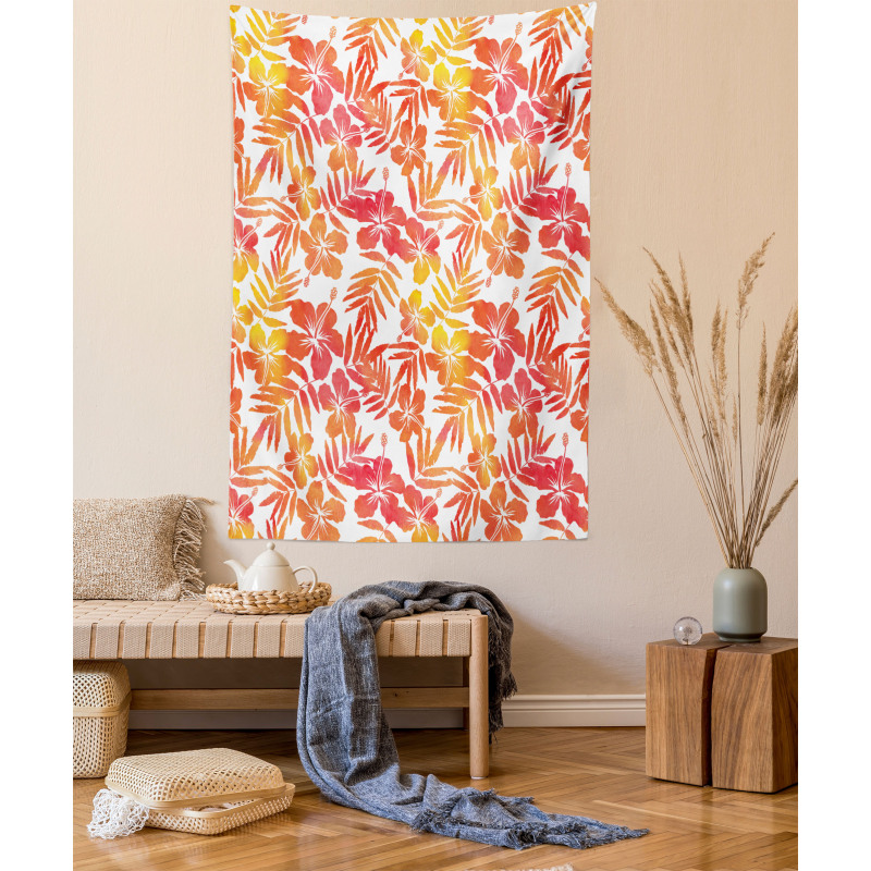 Hibiscus Flowers Art Tapestry