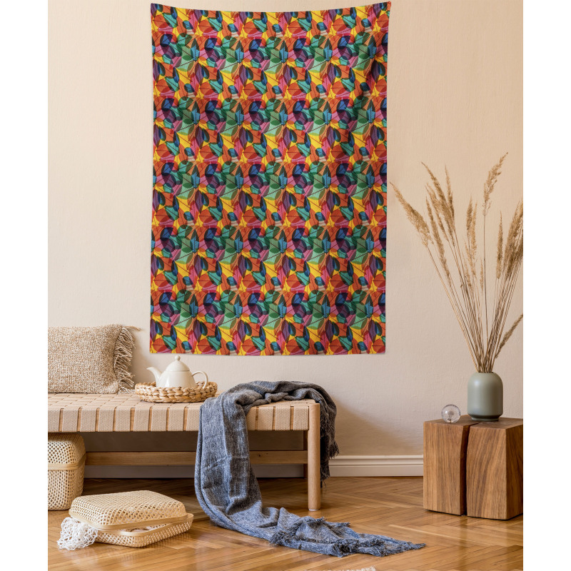 Colorful Abstract Leaf Tapestry