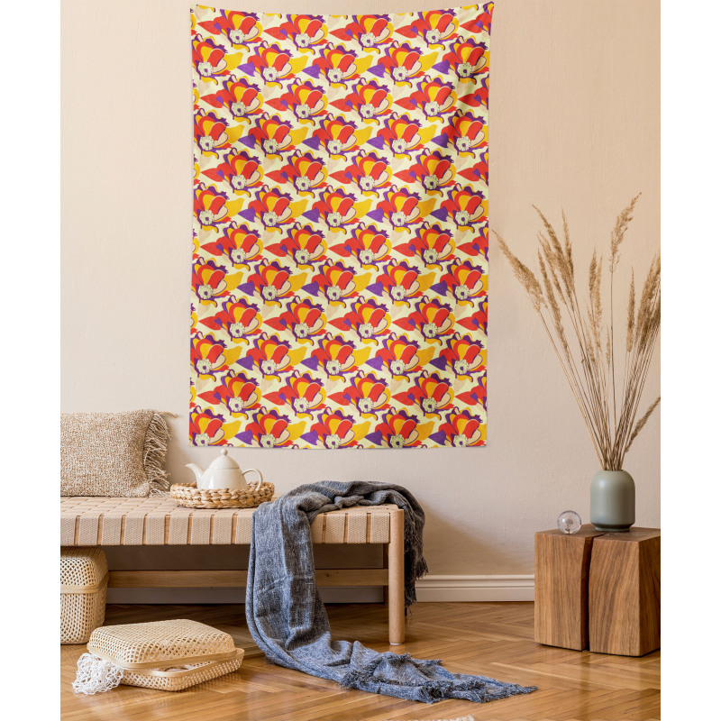 Colorful Poppy Garden Tapestry