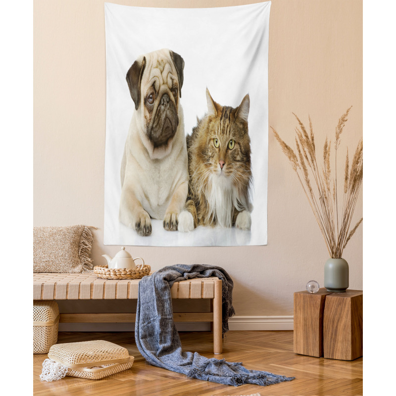 Pets Sitting Studio Shot Tapestry