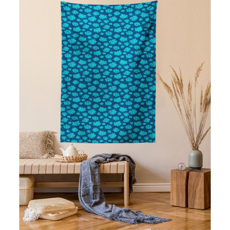 Clouds and Snowflakes Tapestry