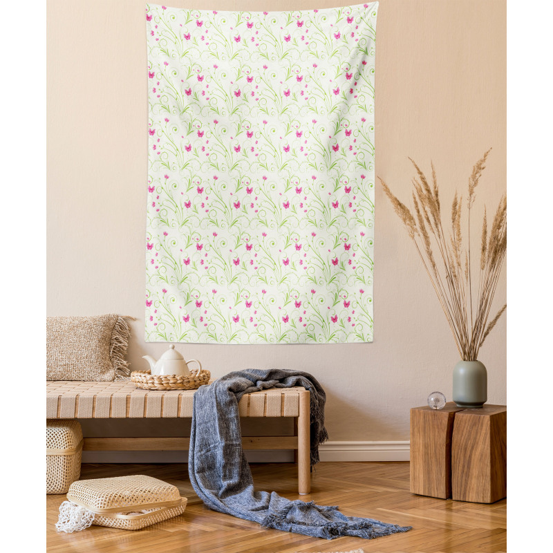 Curvy Stems Petals Bloom Tapestry