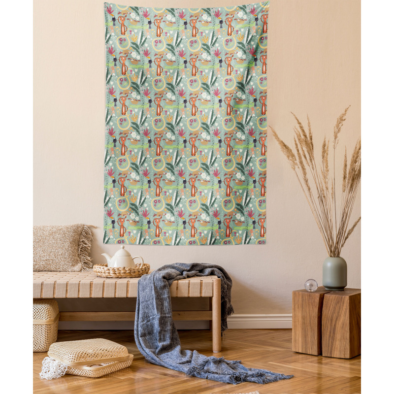 Rain Forest Animals Tapestry