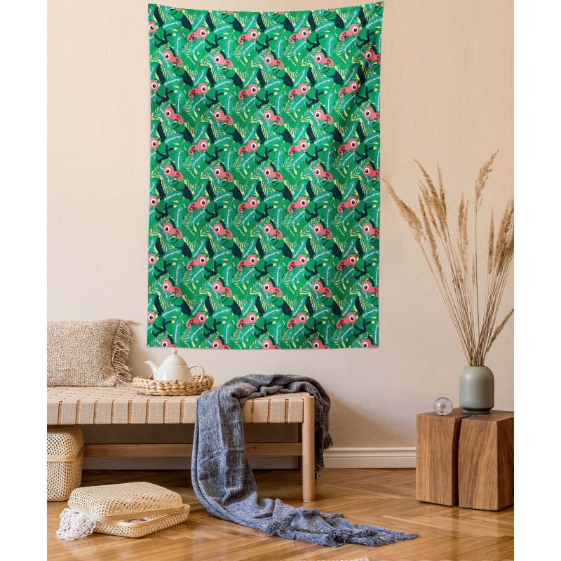 Tropical Chameleons Tapestry