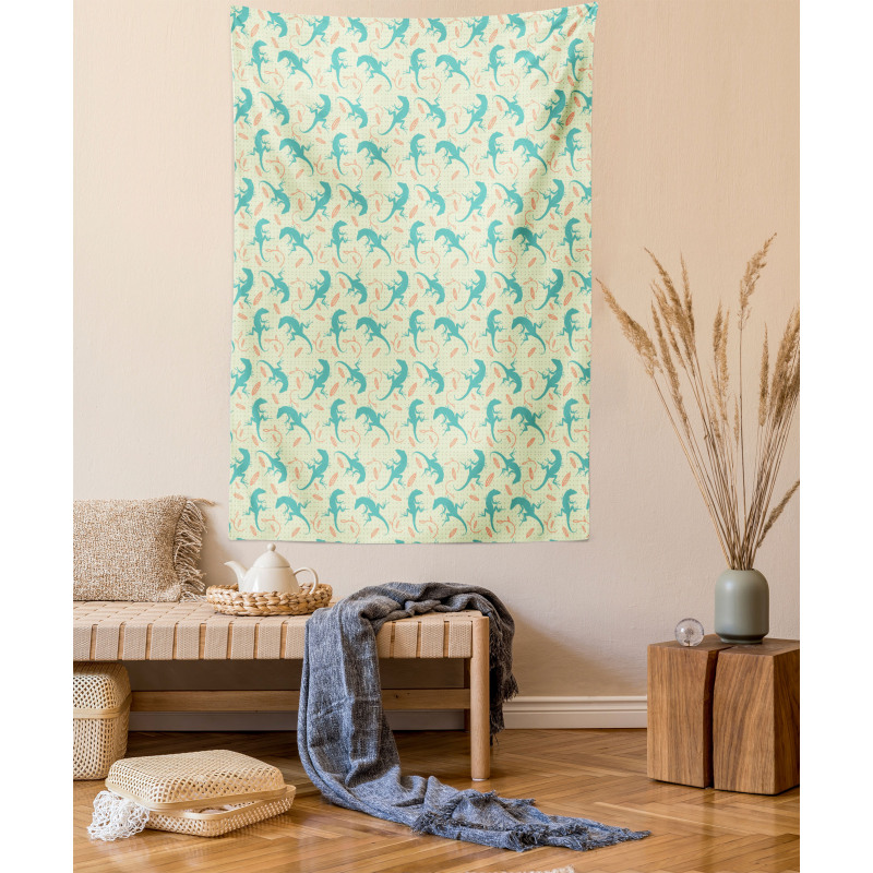 Reptiles with Leaves Tapestry