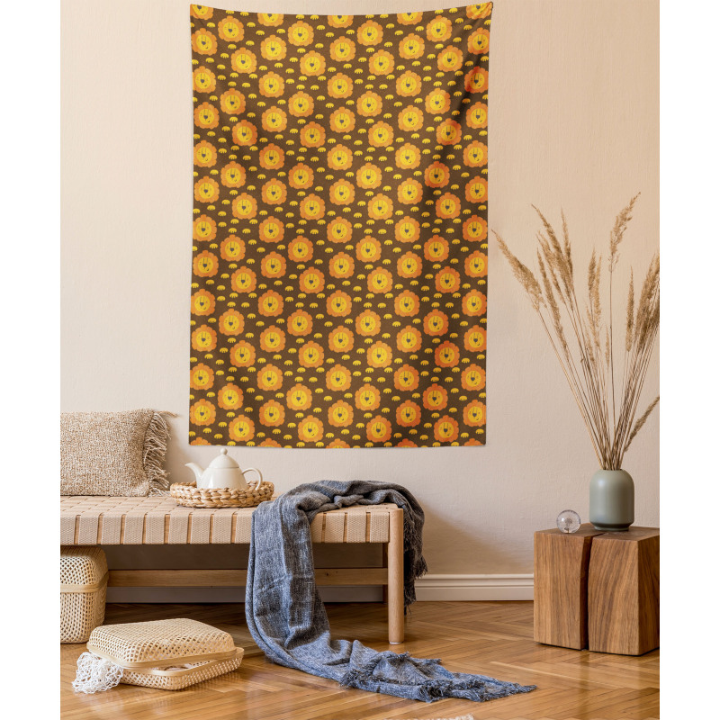 Funny Zoo Animals Paws Tapestry