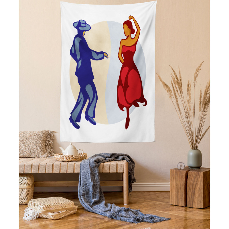 Funky Dancer Couple Tapestry