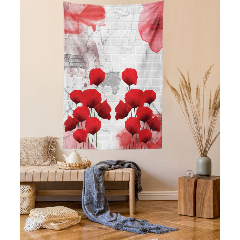Blossoming Rural Field Tapestry