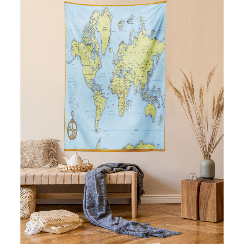 Adventure Detailed Map Tapestry