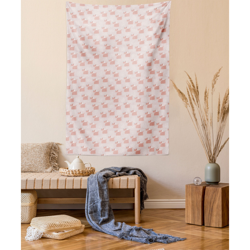 Abstract Puppy Dogs with Dots Tapestry