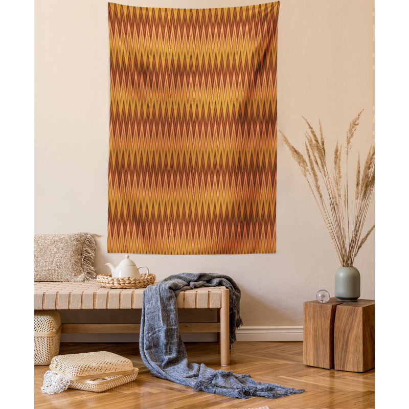 Geometric Zigzags Lines Tapestry