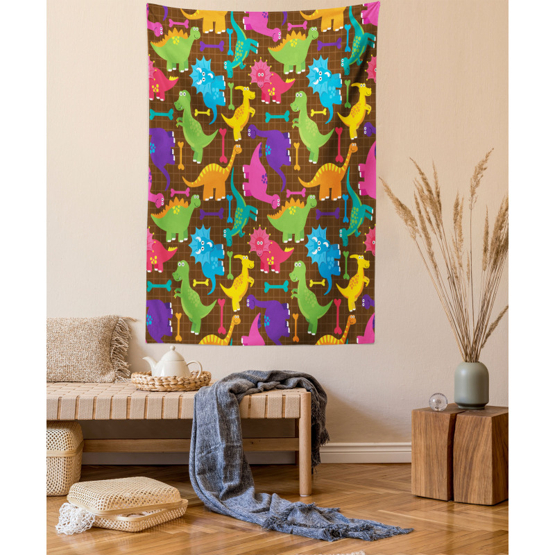 Baby Wild Dinos Kids Tapestry