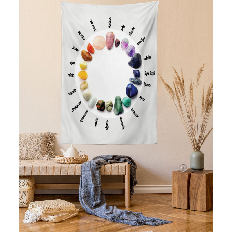 Colorful Precious Rocks Name Tapestry