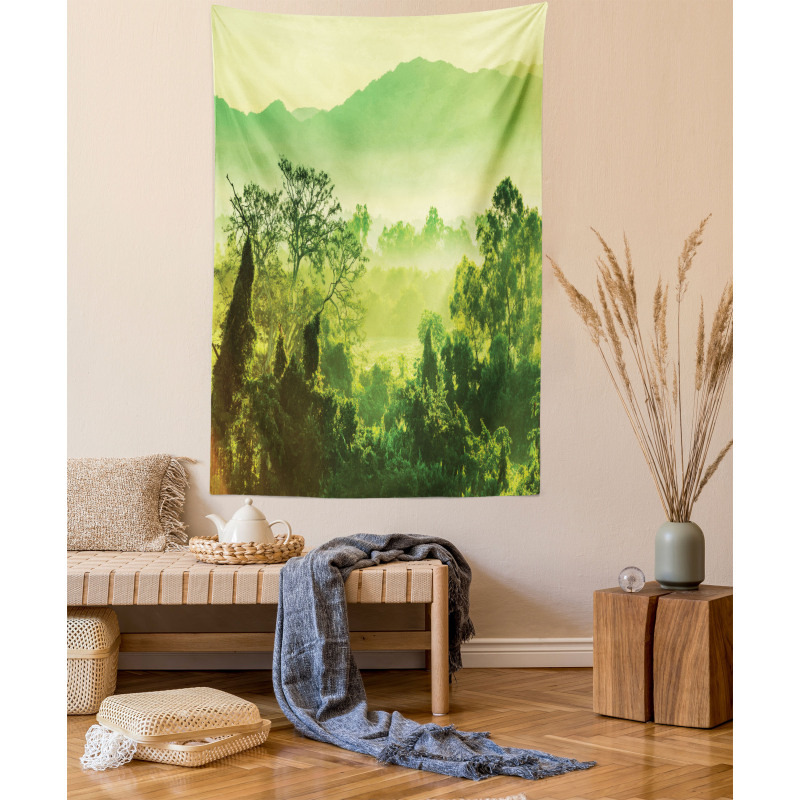 Monochrome Nature Scene Tapestry