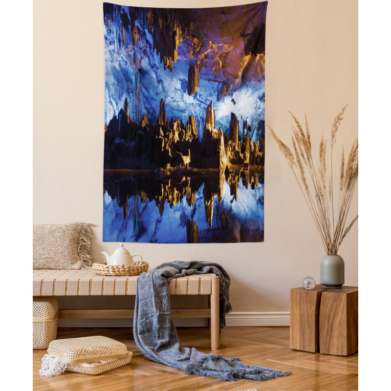 Cave Formation Reflection Tapestry