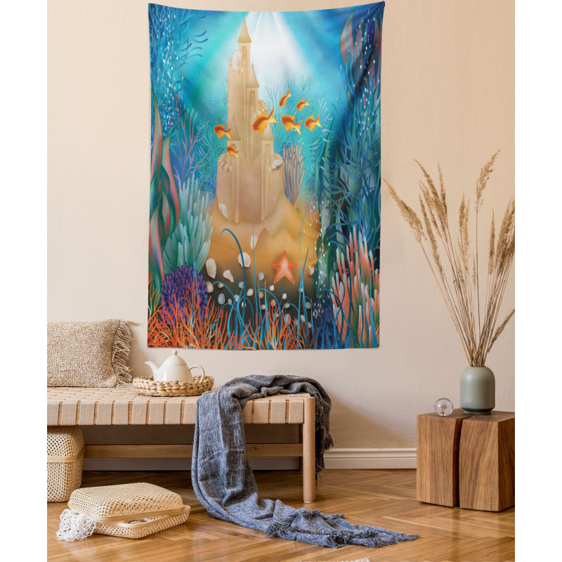 Fish Corals and Castle Tapestry