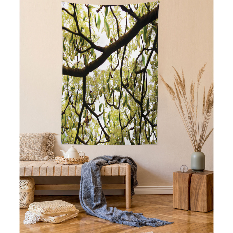 Close up Leafy Branches Photo Tapestry