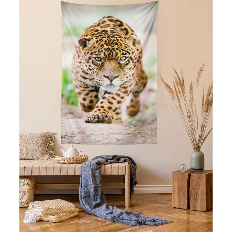 Jungle Fauna Predator Cat Tapestry