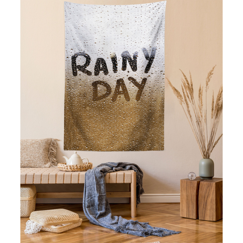 Blurred Rain Drops Photo Tapestry