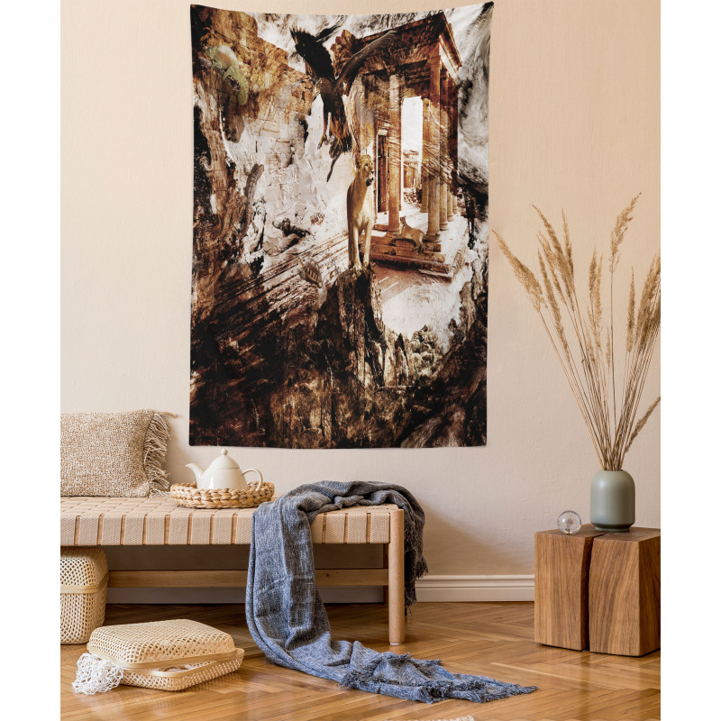 Lion and Hawk Tapestry