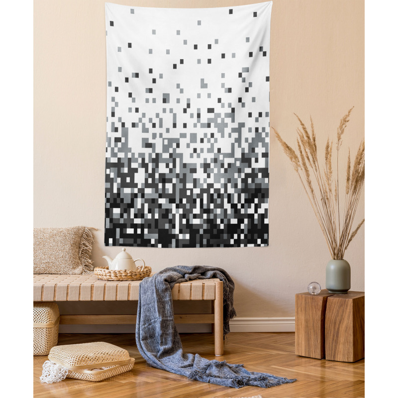 Squares Greyscale Tapestry