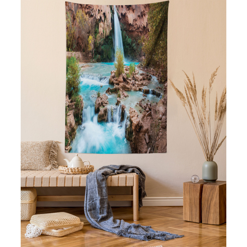 Natural Spring Falls Stream Tapestry