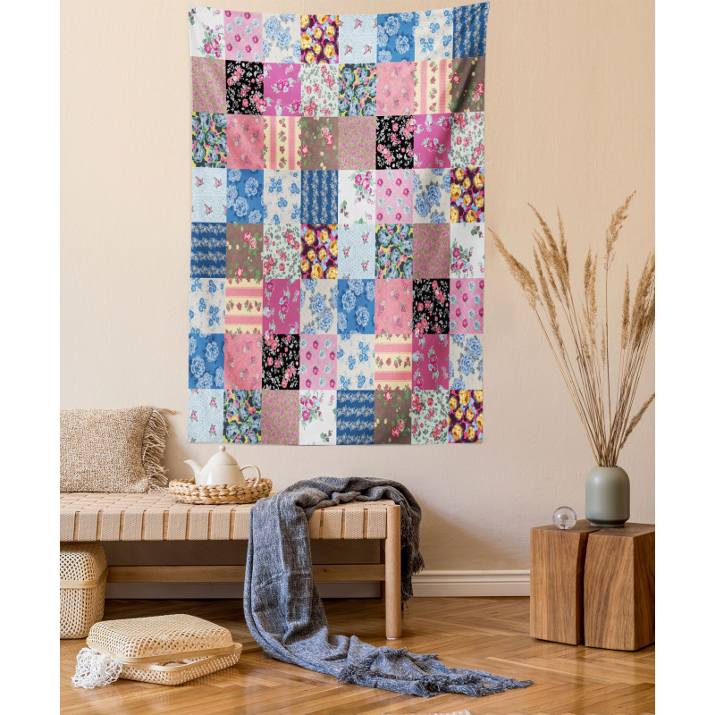 Checkered Squares Tapestry