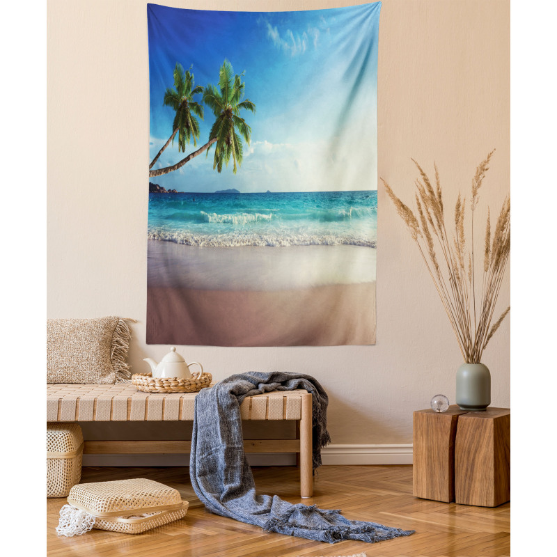 Scenic Island View Trees Tapestry