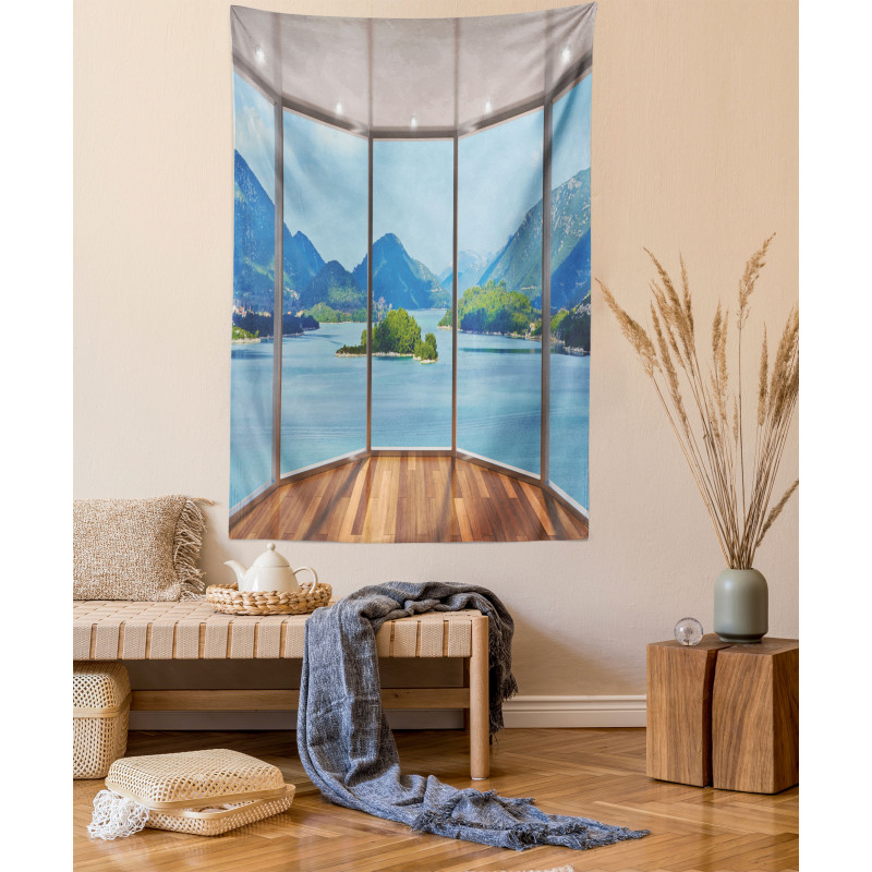 Beach Seaside Hills Window Tapestry