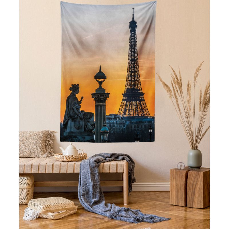 Historic Sunset Sky Scenery Tapestry