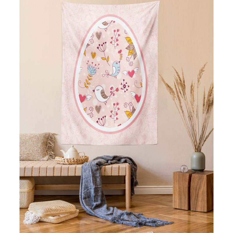 Botanical Art Birds Tapestry