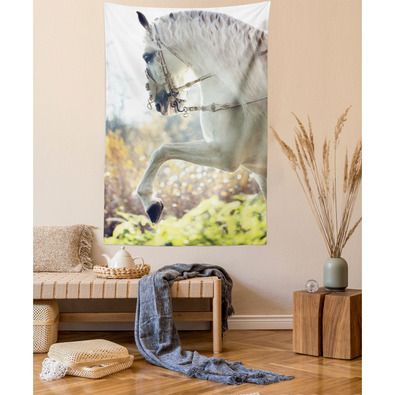 Horse on a Blurry Back Tapestry