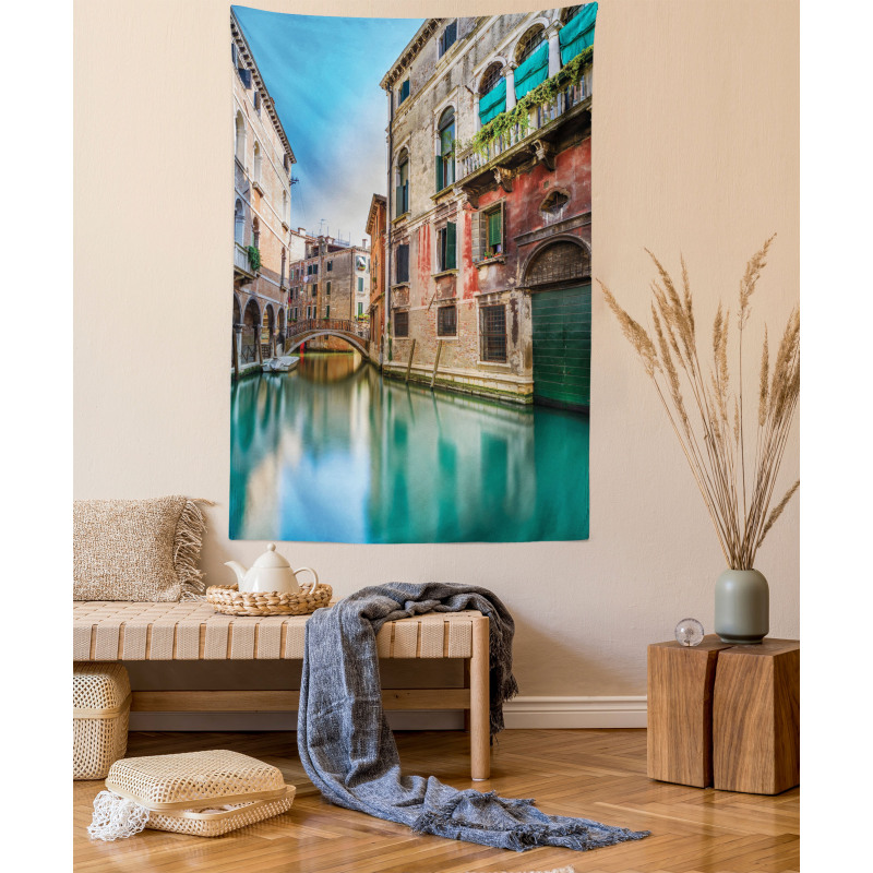 Italy City Water Canal Tapestry
