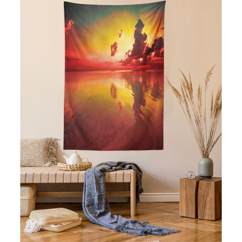 Sunrise Water Reflection Tapestry