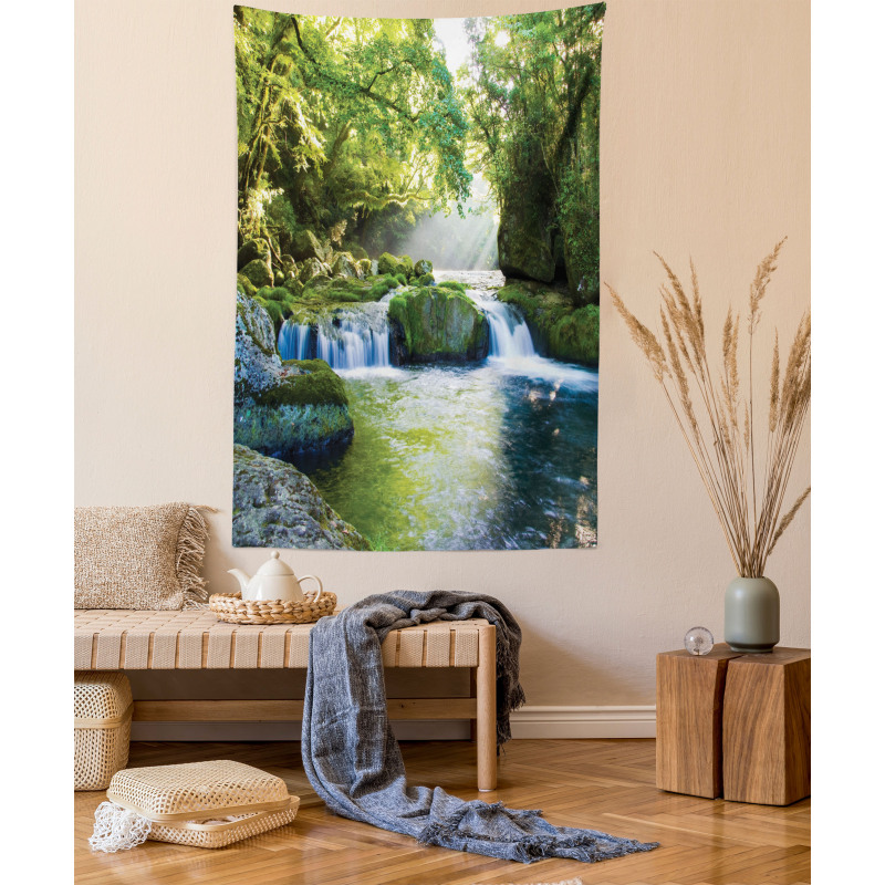 Foliage Misty Mountains Tapestry